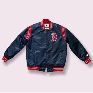 VINTAGE STARTER BOSTON RED SOX VARSITY BOMBER JACKET